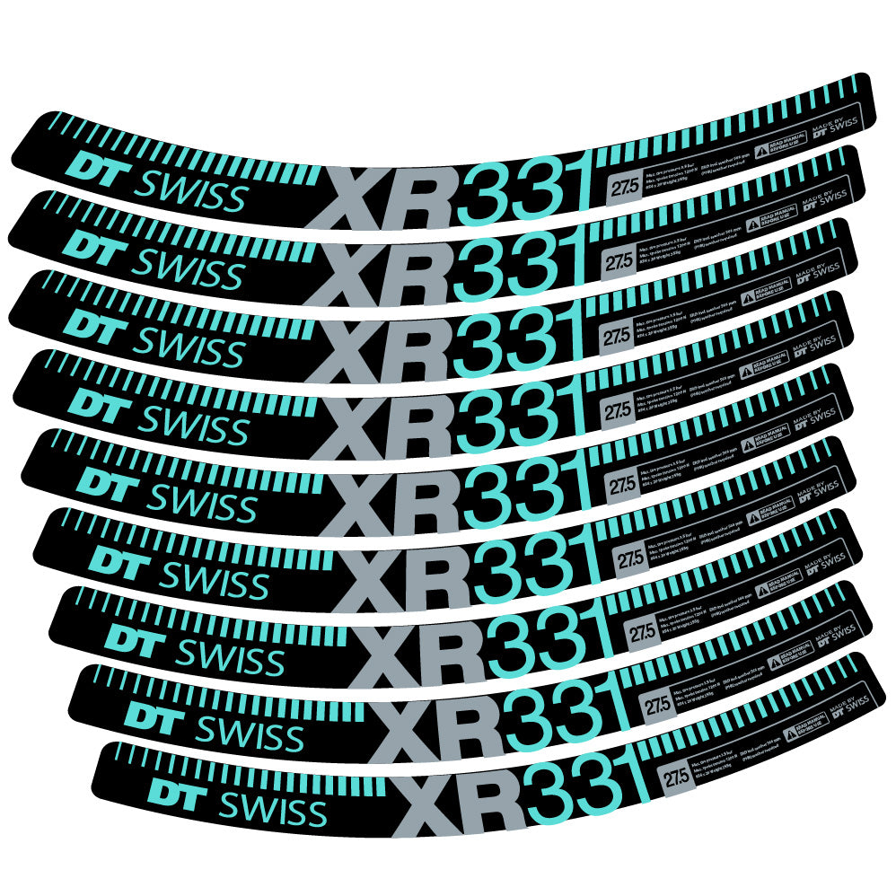 Stickers DT Swiss XR331 compatibles - Autocollants roue vélo VTT