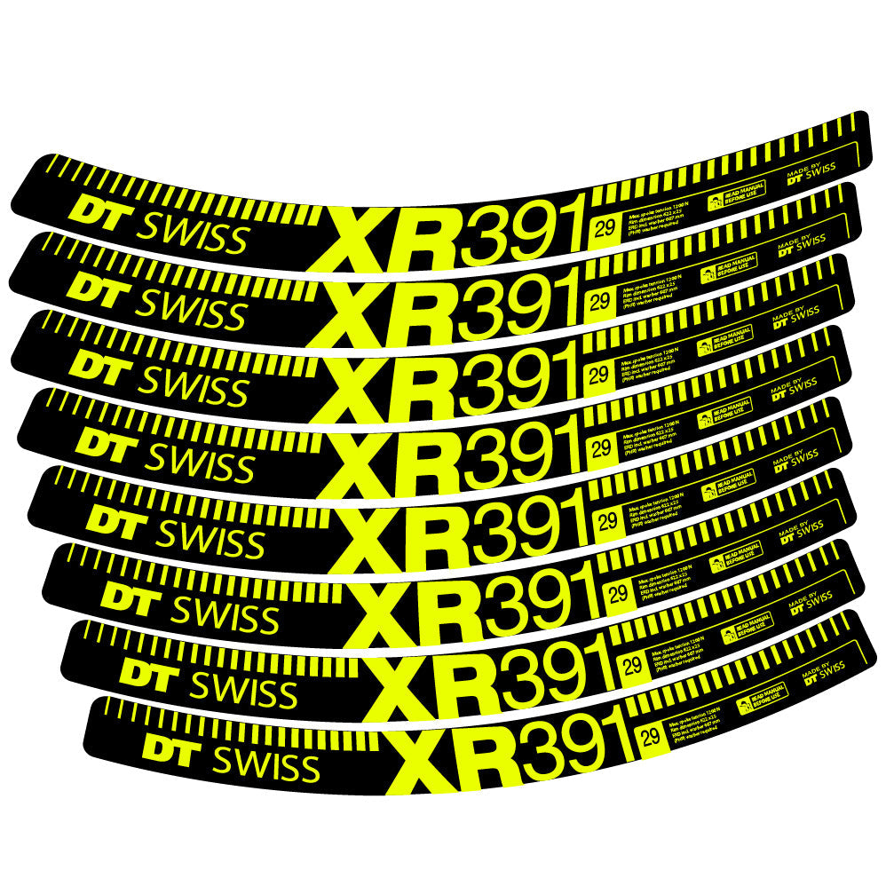 Stickers DT Swiss XR391 compatibles - Autocollants roue vélo VTT