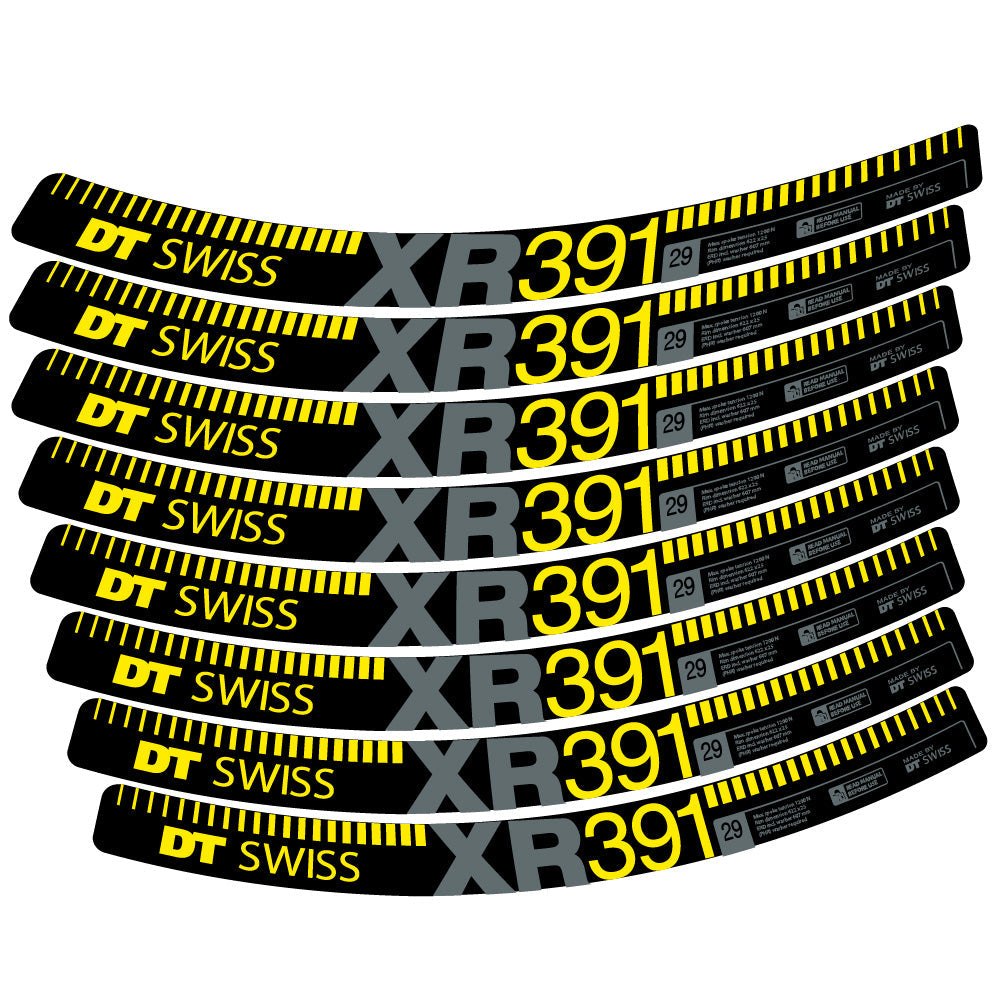 Stickers DT Swiss XR391 compatibles - Autocollants roue vélo VTT
