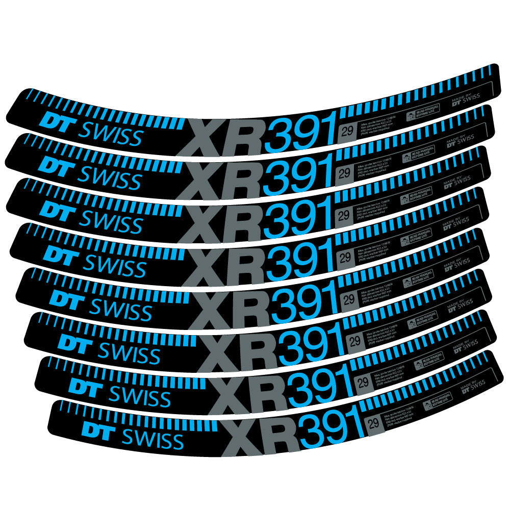 Stickers DT Swiss XR391 compatibles - Autocollants roue vélo VTT