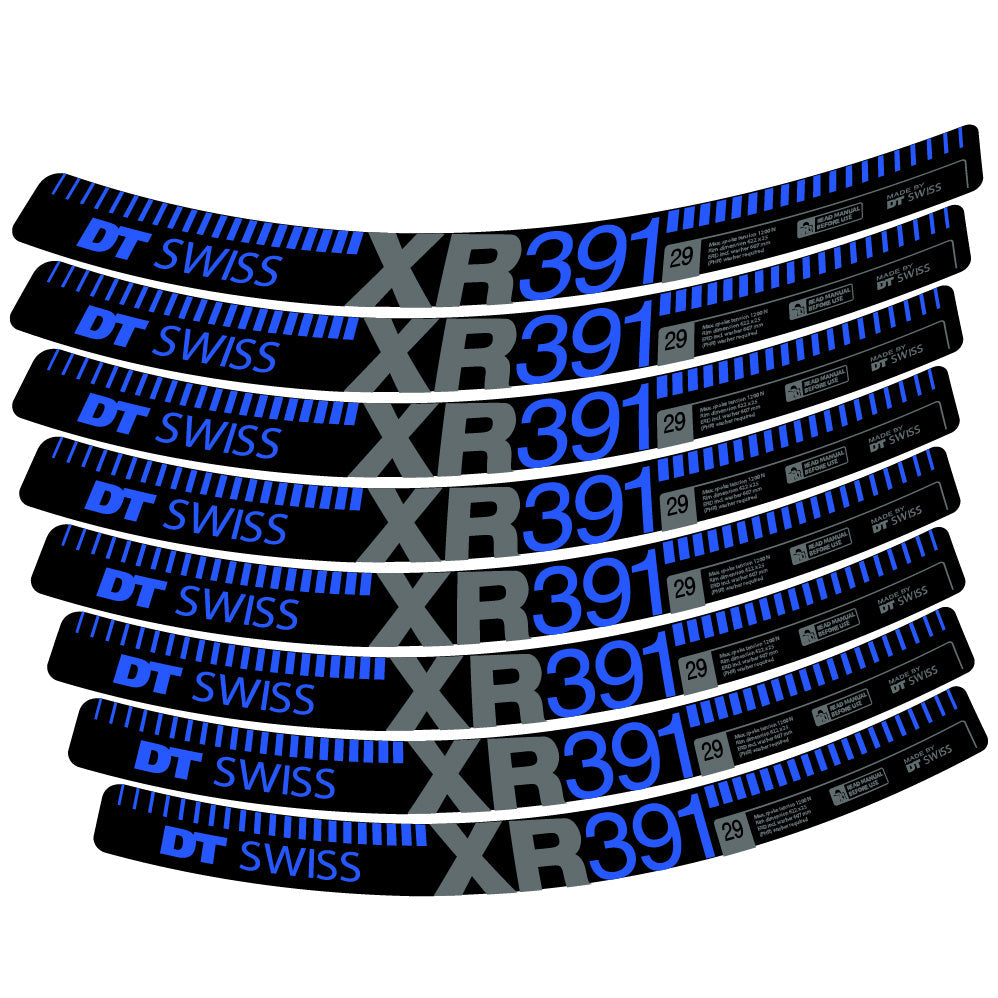 Stickers DT Swiss XR391 compatibles - Autocollants roue vélo VTT