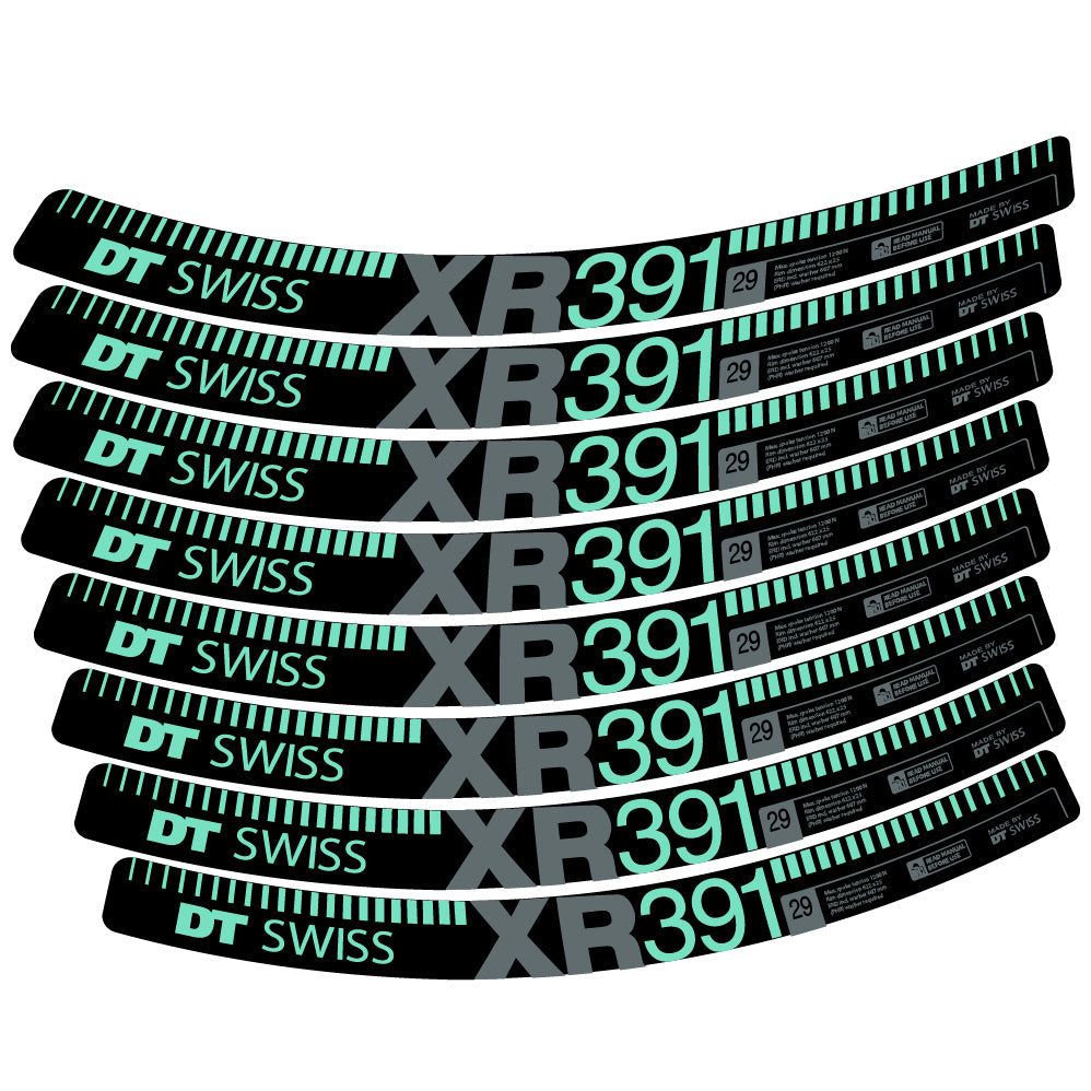 Stickers DT Swiss XR391 compatibles - Autocollants roue vélo VTT