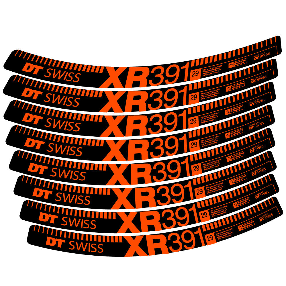 Stickers DT Swiss XR391 compatibles - Autocollants roue vélo VTT