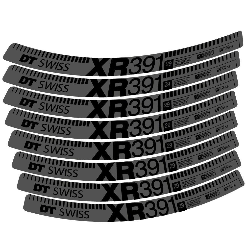 Stickers DT Swiss XR391 compatibles - Autocollants roue vélo VTT