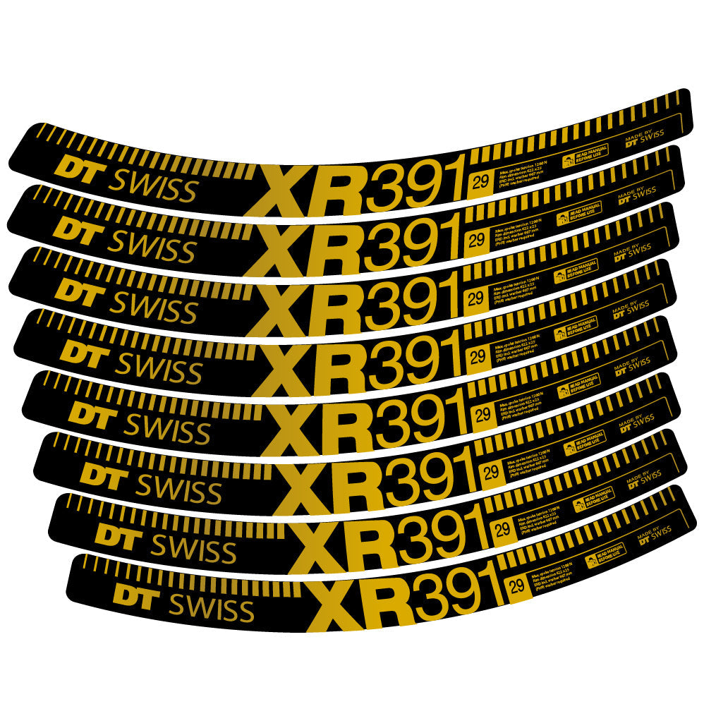 Stickers DT Swiss XR391 compatibles - Autocollants roue vélo VTT