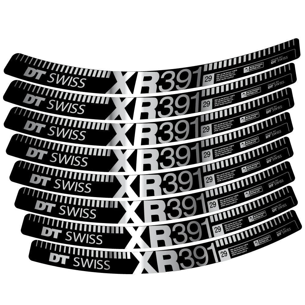 Stickers DT Swiss XR391 compatibles - Autocollants roue vélo VTT
