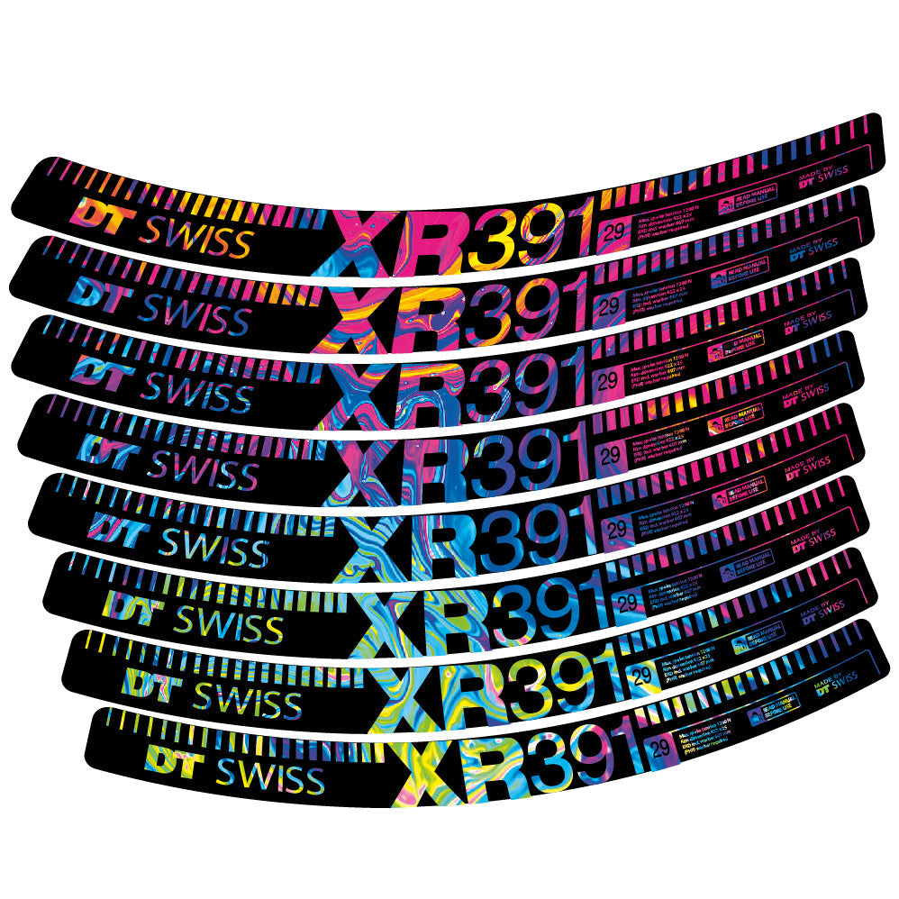 Stickers DT Swiss XR391 compatibles - Autocollants roue vélo VTT