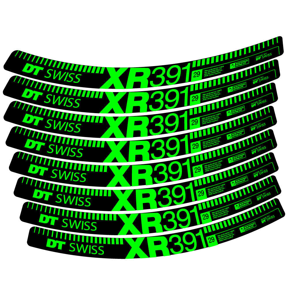 Stickers DT Swiss XR391 compatibles - Autocollants roue vélo VTT