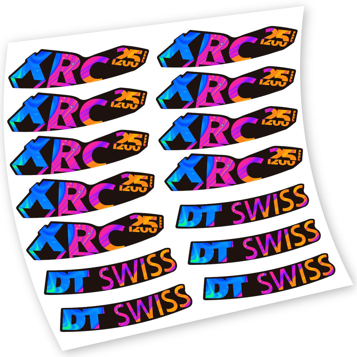 Stickers DT Swiss XRC 25 1200 compatibles Autocollants roues