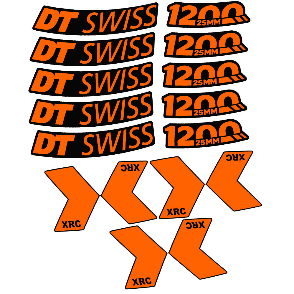Stickers DT Swiss XRC 1200 Spline 25mm 2020 compatibles Autocollants roues