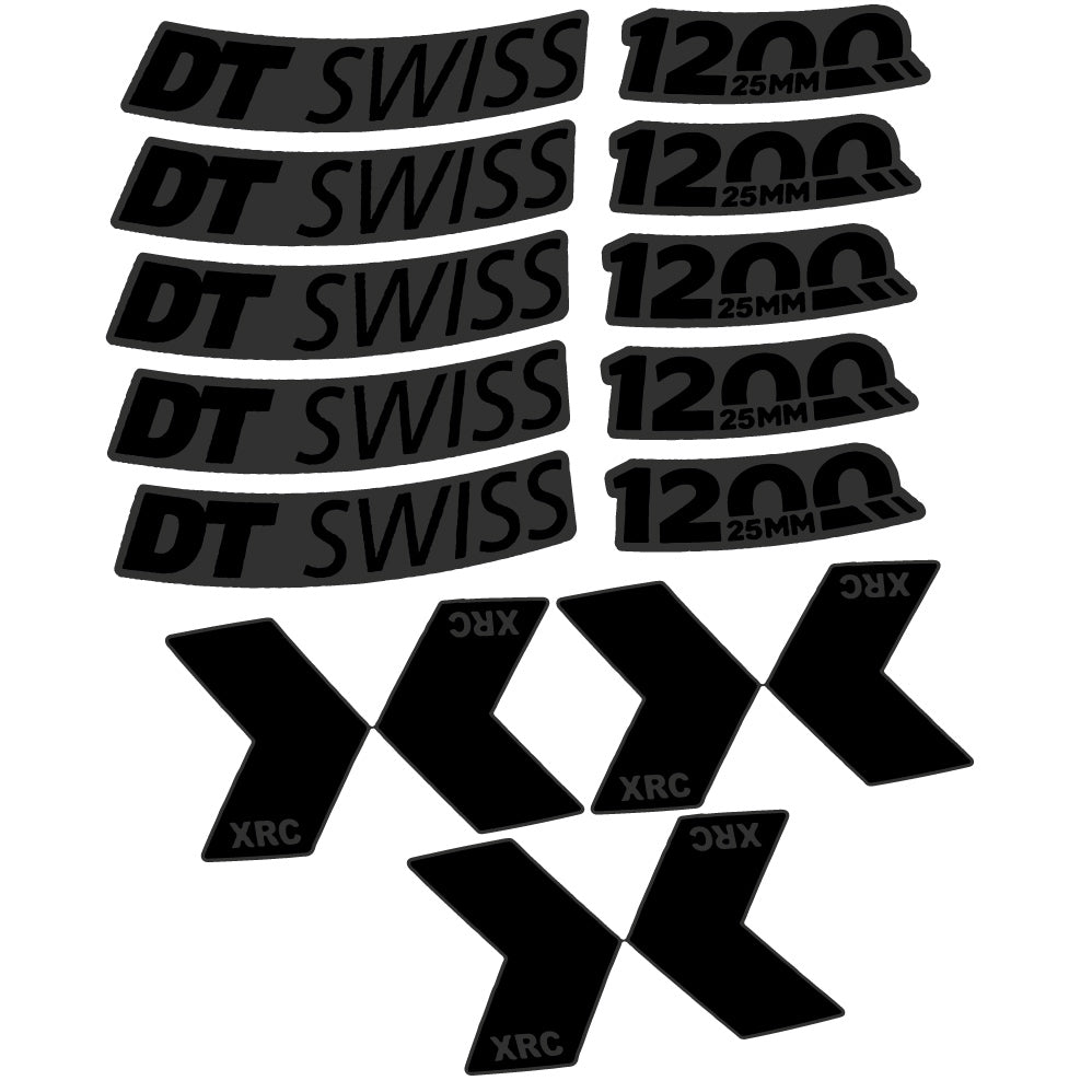 Stickers DT Swiss XRC 1200 Spline 25mm 2020 compatibles Autocollants roues