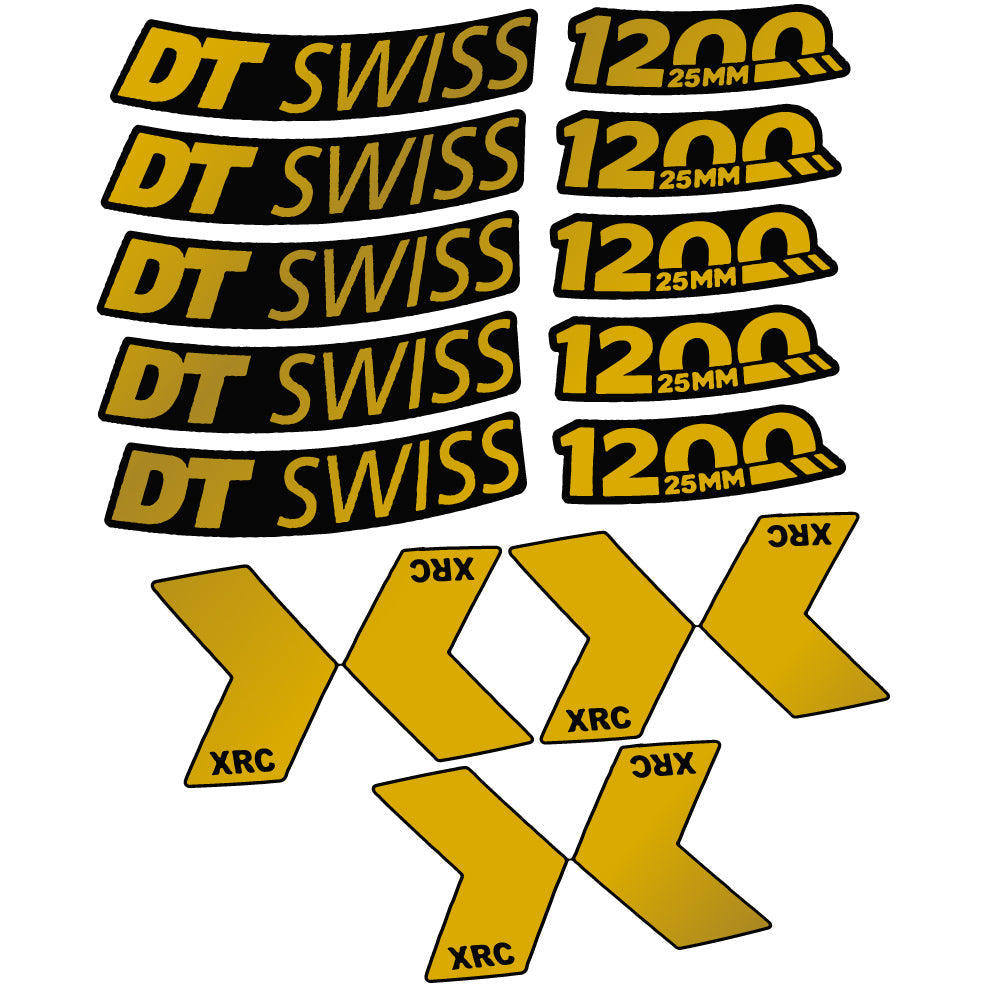 Stickers DT Swiss XRC 1200 Spline 25mm 2020 compatibles Autocollants roues