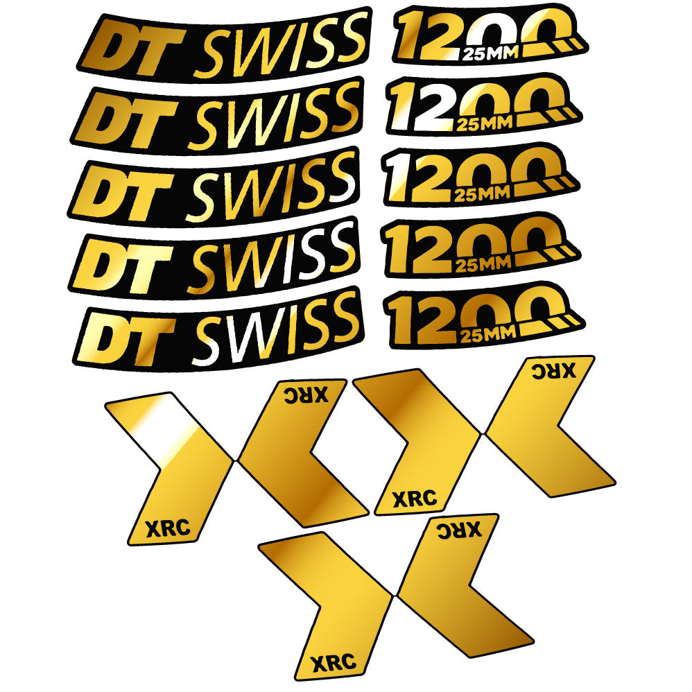 Stickers DT Swiss XRC 1200 Spline 25mm 2020 compatibles Autocollants roues