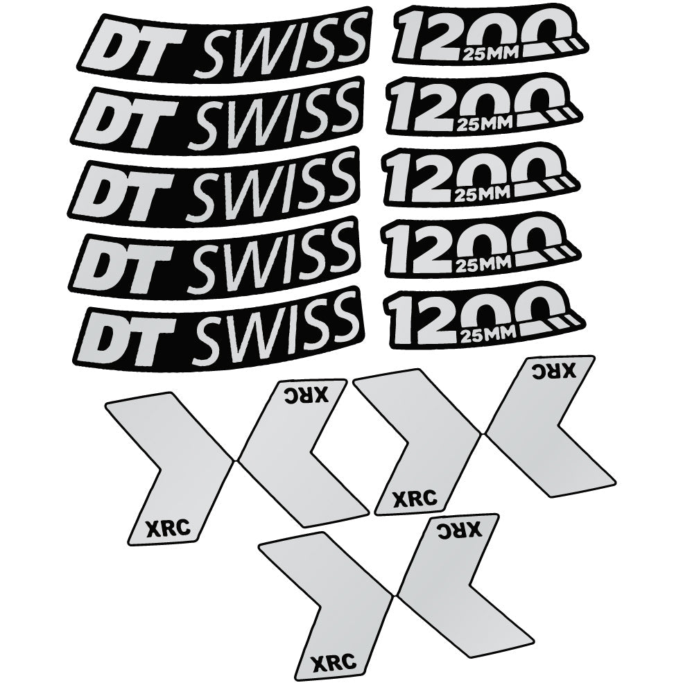 Stickers DT Swiss XRC 1200 Spline 25mm 2020 compatibles Autocollants roues