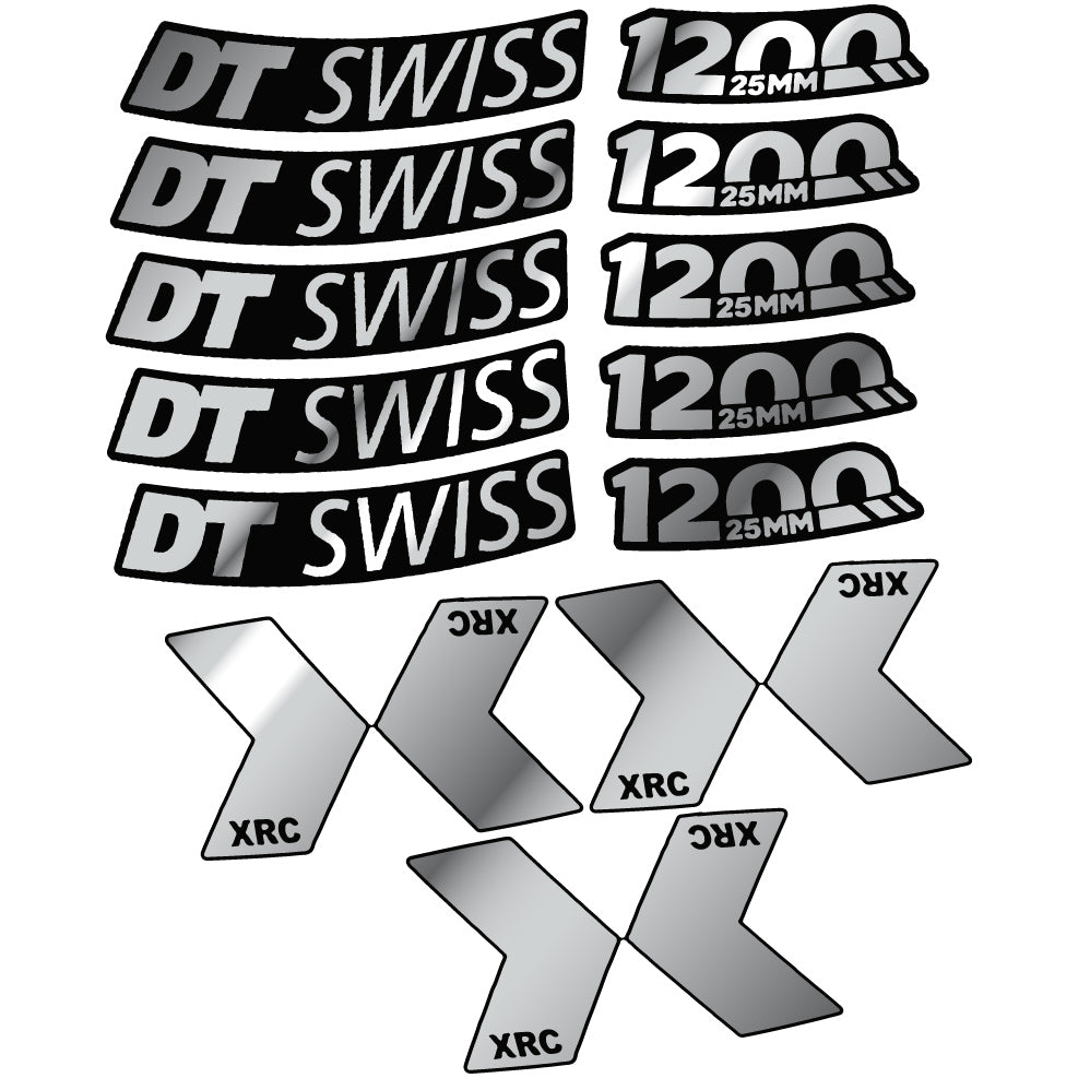 Stickers DT Swiss XRC 1200 Spline 25mm 2020 compatibles Autocollants roues