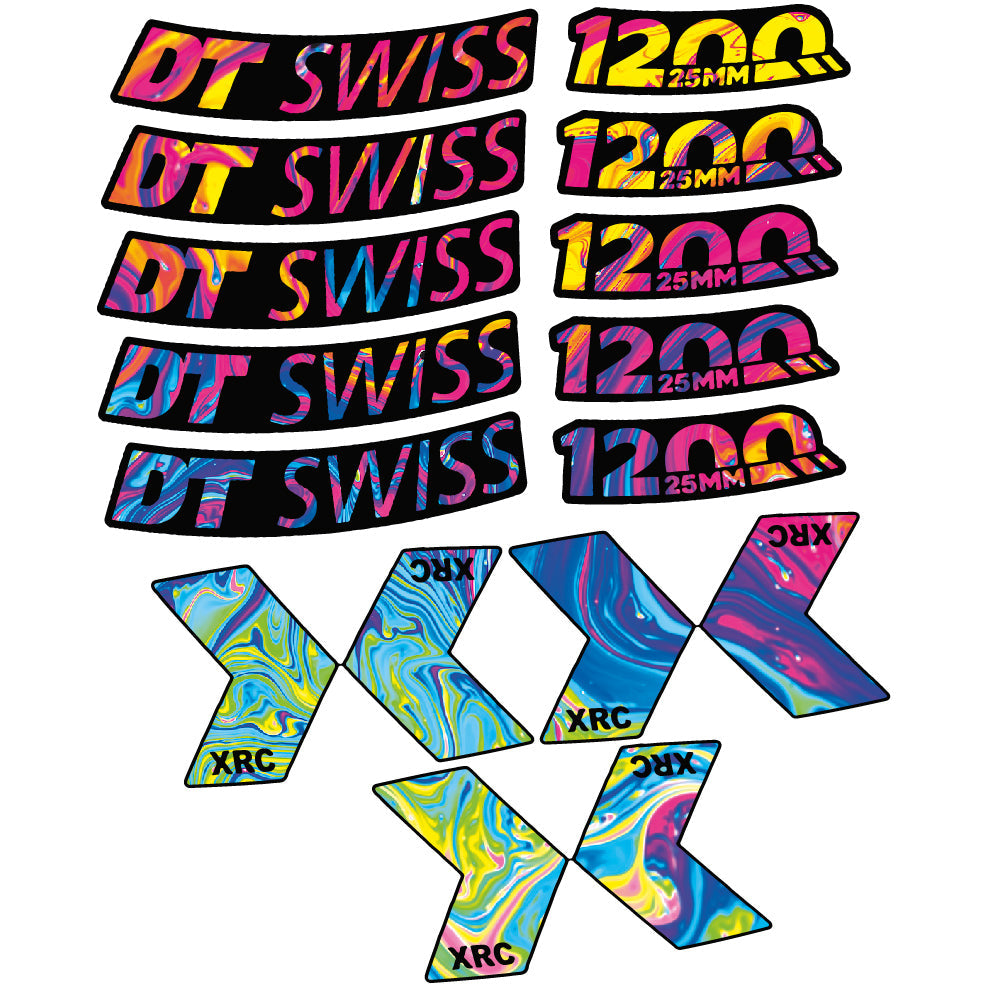 Stickers DT Swiss XRC 1200 Spline 25mm 2020 compatibles Autocollants roues