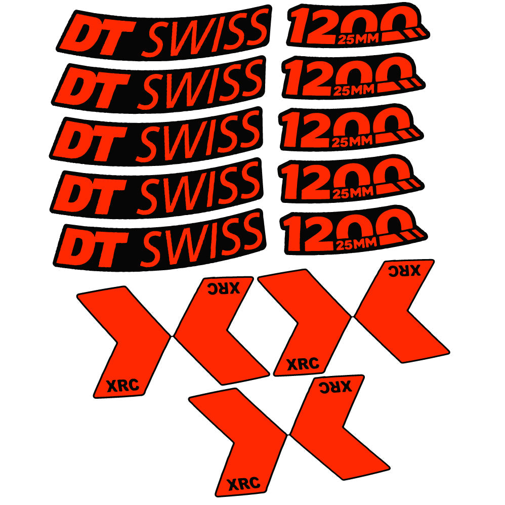 Stickers DT Swiss XRC 1200 Spline 25mm 2020 compatibles Autocollants roues