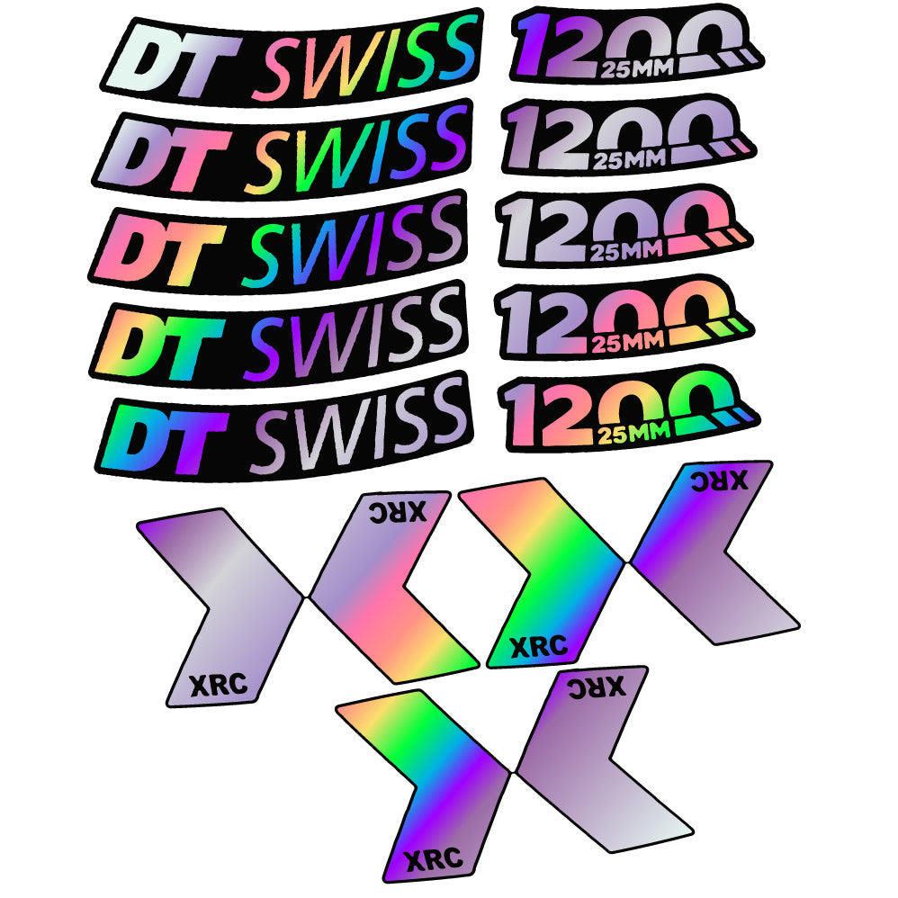 Stickers DT Swiss XRC 1200 Spline 25mm 2020 compatibles Autocollants roues