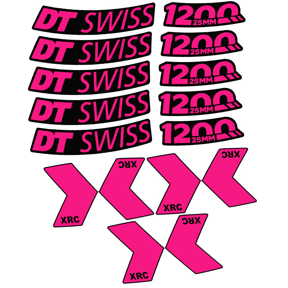 Stickers DT Swiss XRC 1200 Spline 25mm 2020 compatibles Autocollants roues