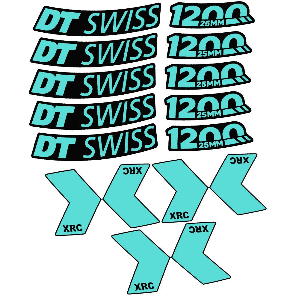 Stickers DT Swiss XRC 1200 Spline 25mm 2020 compatibles Autocollants roues
