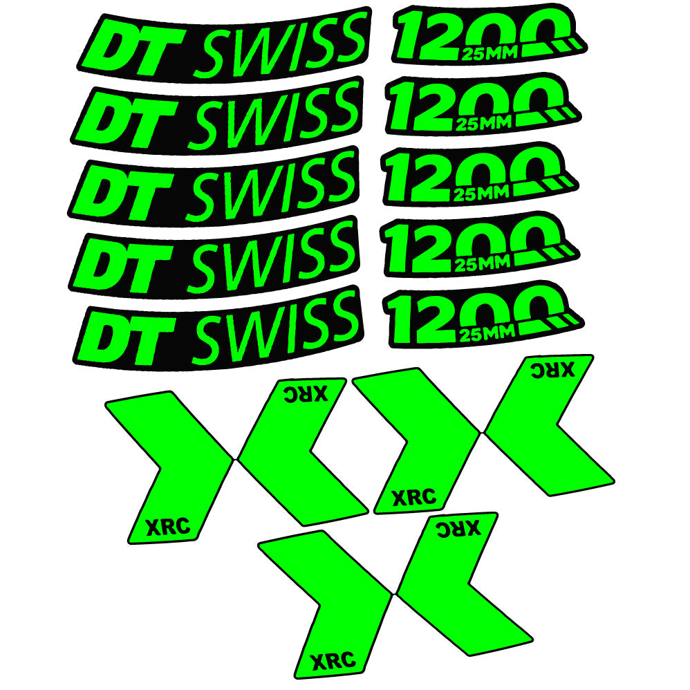 Stickers DT Swiss XRC 1200 Spline 25mm 2020 compatibles Autocollants roues