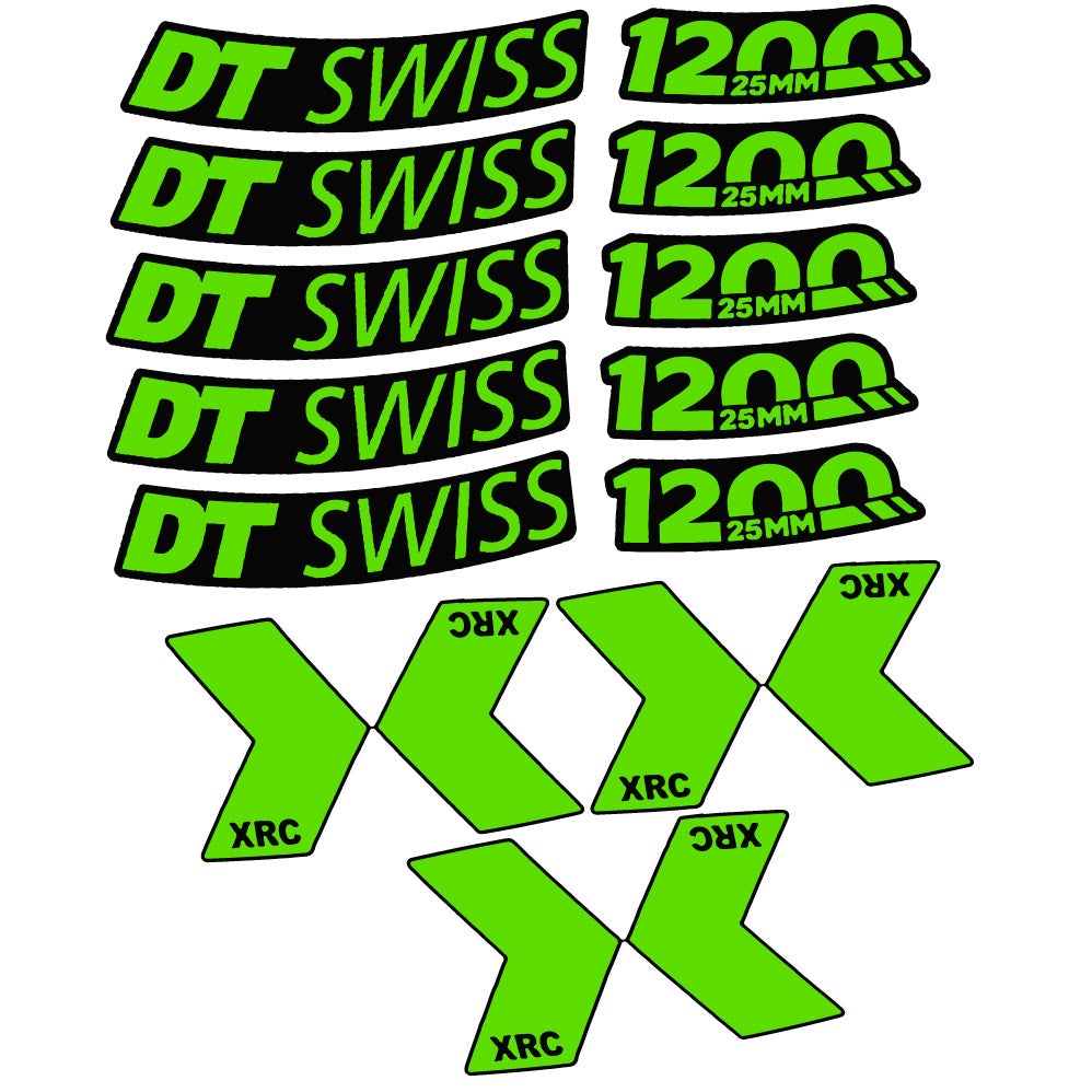 Stickers DT Swiss XRC 1200 Spline 25mm 2020 compatibles Autocollants roues