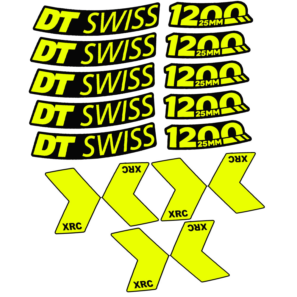 Stickers DT Swiss XRC 1200 Spline 25mm 2020 compatibles Autocollants roues