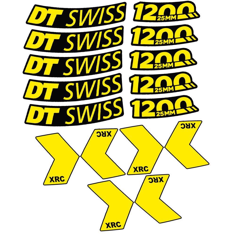 Stickers DT Swiss XRC 1200 Spline 25mm 2020 compatibles Autocollants roues
