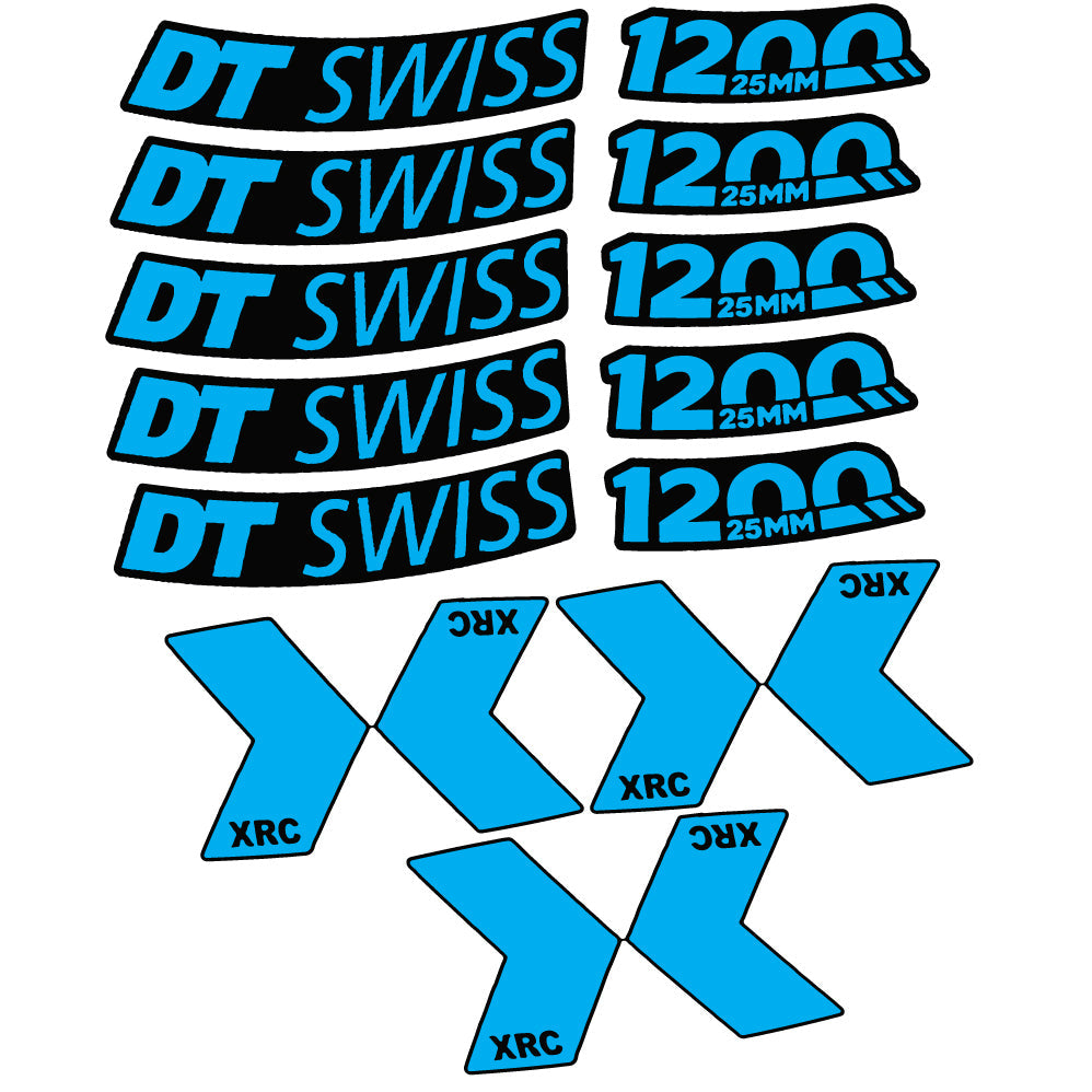 Stickers DT Swiss XRC 1200 Spline 25mm 2020 compatibles Autocollants roues