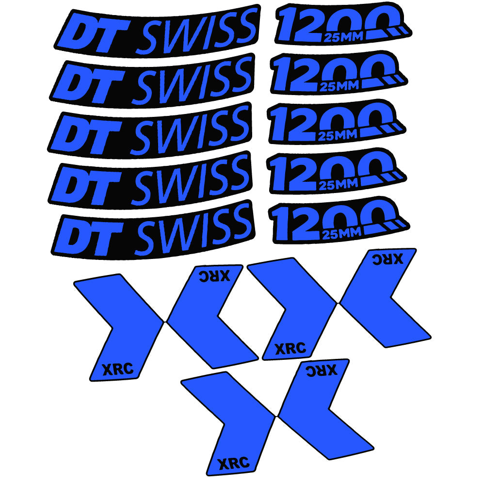 Stickers DT Swiss XRC 1200 Spline 25mm 2020 compatibles Autocollants roues
