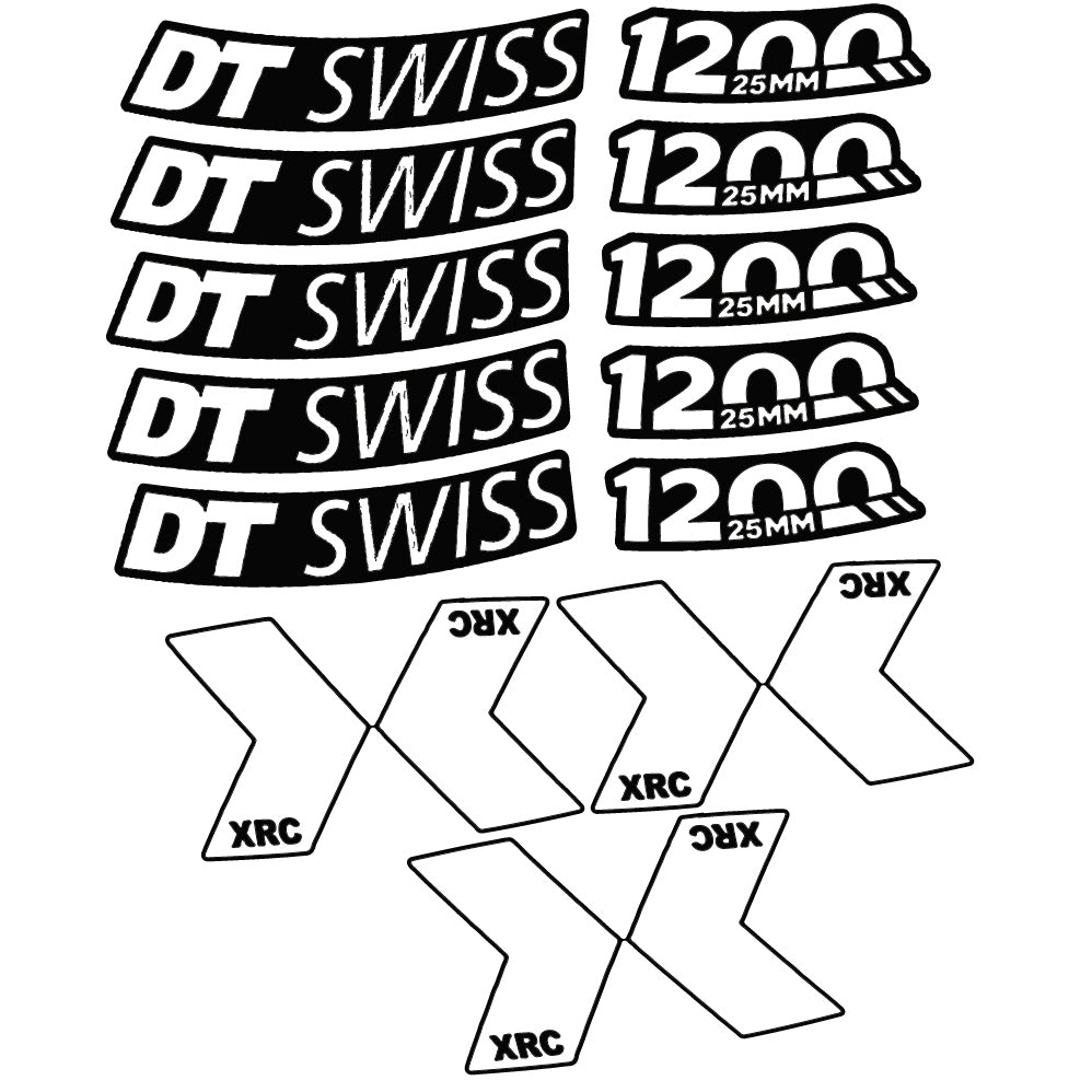 Stickers DT Swiss XRC 1200 Spline 25mm 2020 compatibles Autocollants roues