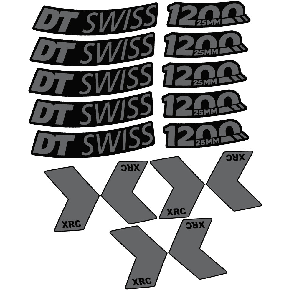 Stickers DT Swiss XRC 1200 Spline 25mm 2020 compatibles Autocollants roues