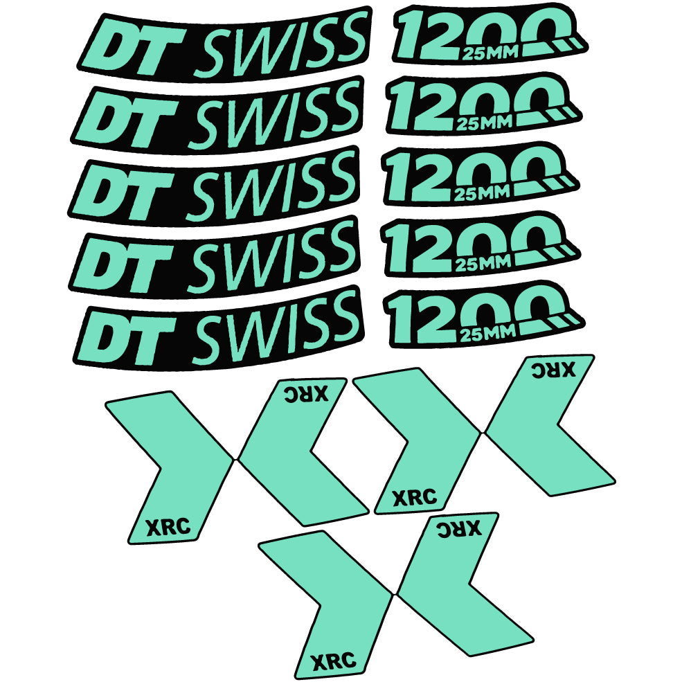 Stickers DT Swiss XRC 1200 Spline 25mm 2020 compatibles Autocollants roues