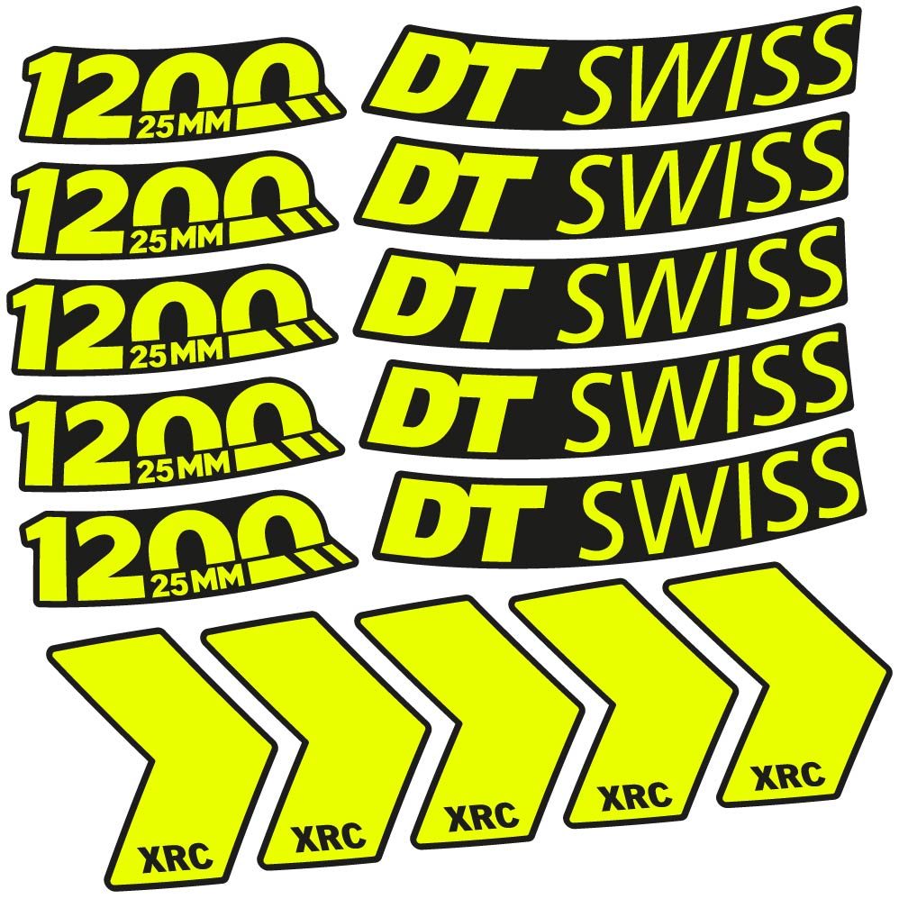 Stickers DT Swiss XRC 1200 25mm compatibles Autocollants roues VTT 29"