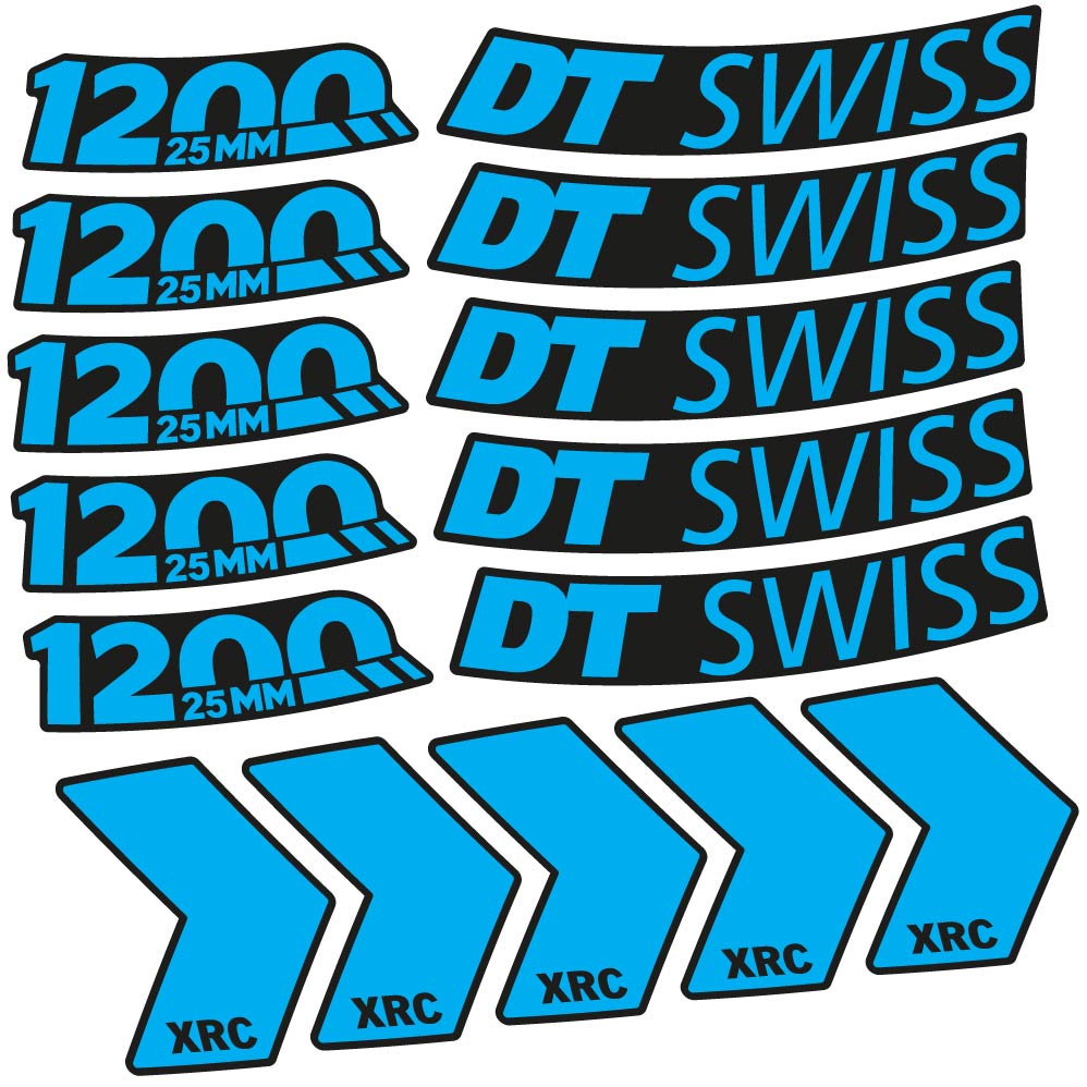 Stickers DT Swiss XRC 1200 25mm compatibles Autocollants roues VTT 29"