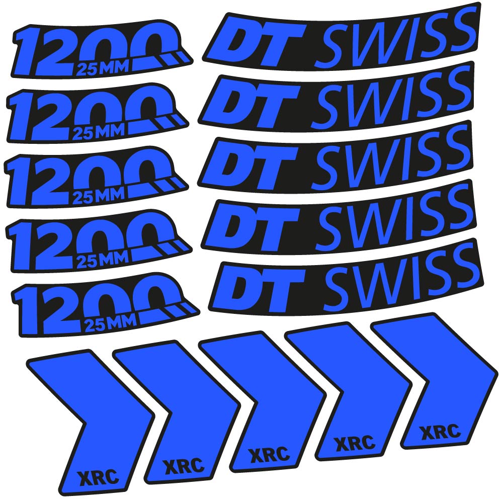 Stickers DT Swiss XRC 1200 25mm compatibles Autocollants roues VTT 29"
