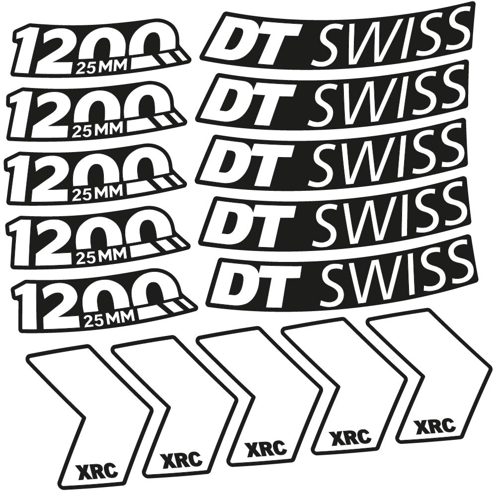 Stickers DT Swiss XRC 1200 25mm compatibles Autocollants roues VTT 29"