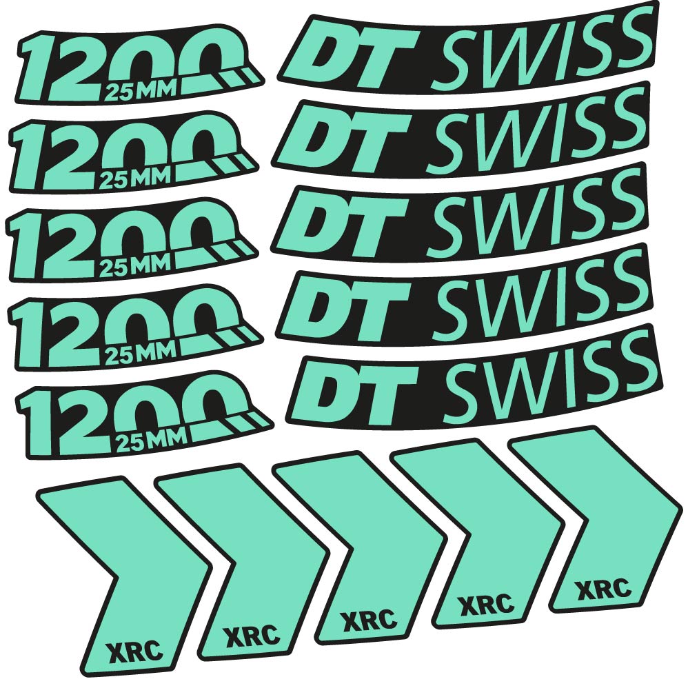 Stickers DT Swiss XRC 1200 25mm compatibles Autocollants roues VTT 29"