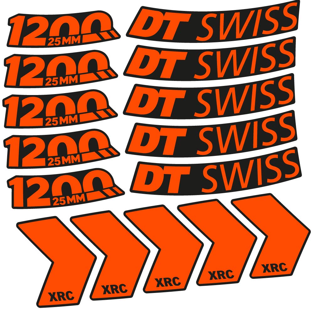 Stickers DT Swiss XRC 1200 25mm compatibles Autocollants roues VTT 29"