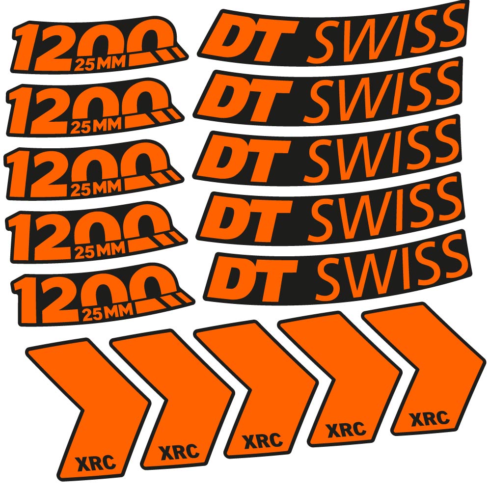 Stickers DT Swiss XRC 1200 25mm compatibles Autocollants roues VTT 29"
