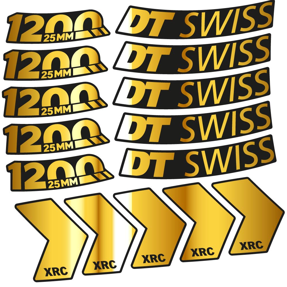 Stickers DT Swiss XRC 1200 25mm compatibles Autocollants roues VTT 29"