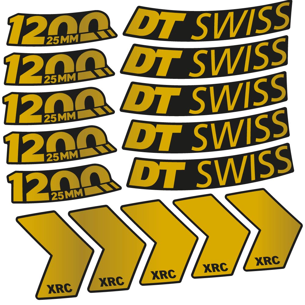 Stickers DT Swiss XRC 1200 25mm compatibles Autocollants roues VTT 29"