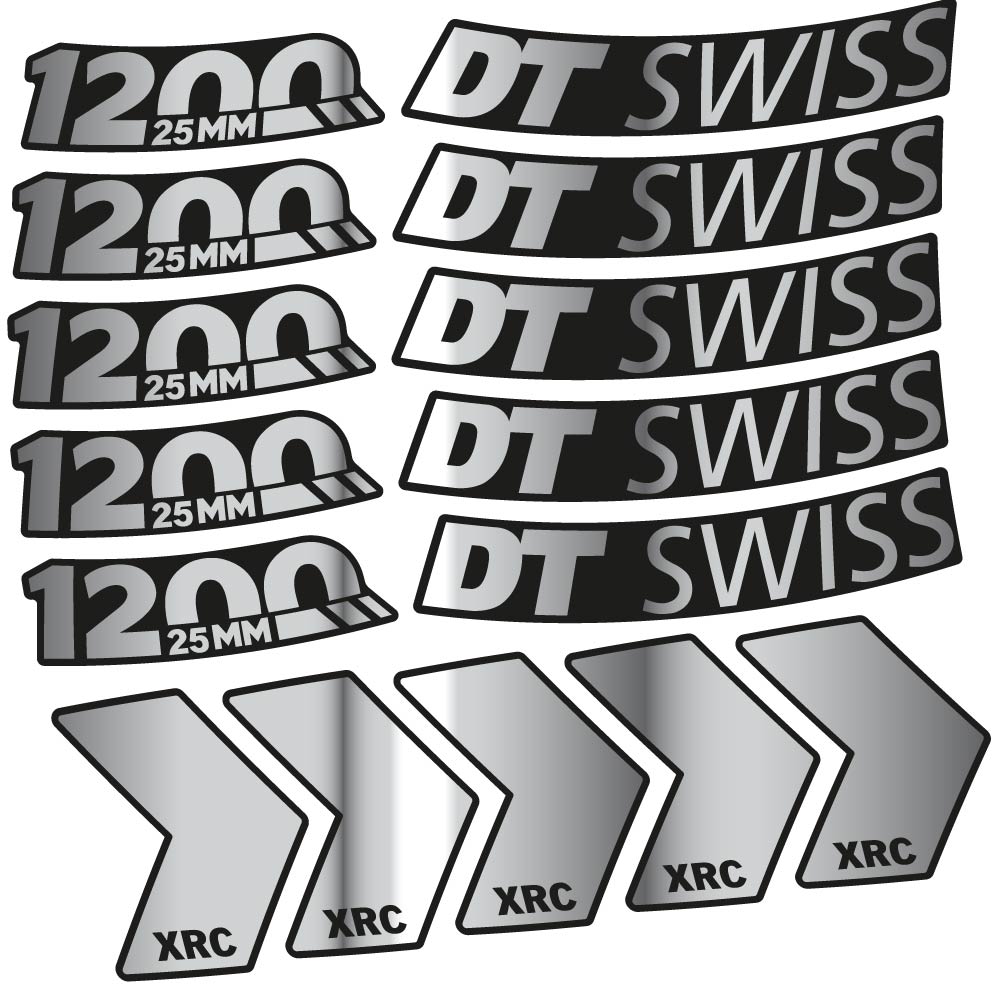 Stickers DT Swiss XRC 1200 25mm compatibles Autocollants roues VTT 29"
