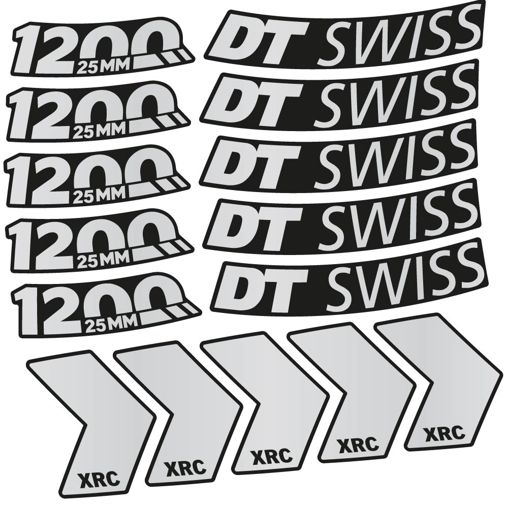 Stickers DT Swiss XRC 1200 25mm compatibles Autocollants roues VTT 29"