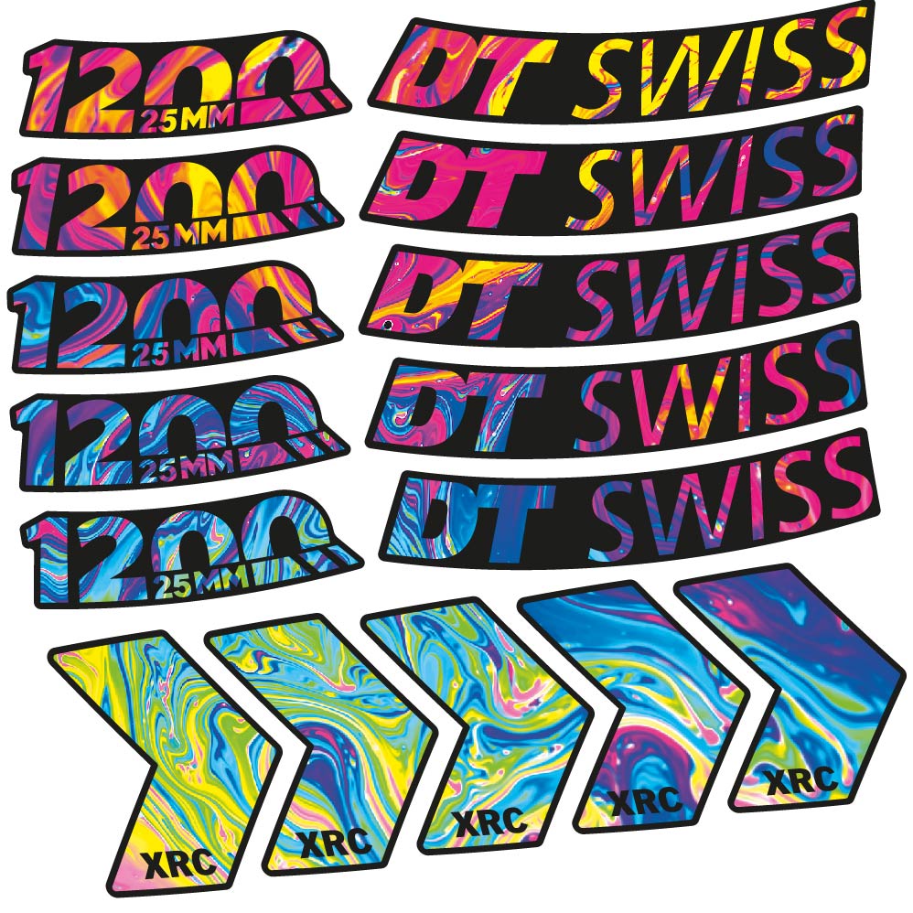 Stickers DT Swiss XRC 1200 25mm compatibles Autocollants roues VTT 29"
