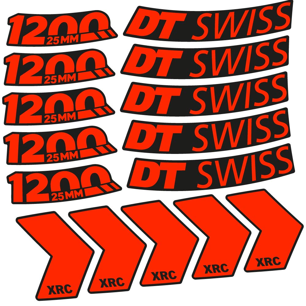Stickers DT Swiss XRC 1200 25mm compatibles Autocollants roues VTT 29"