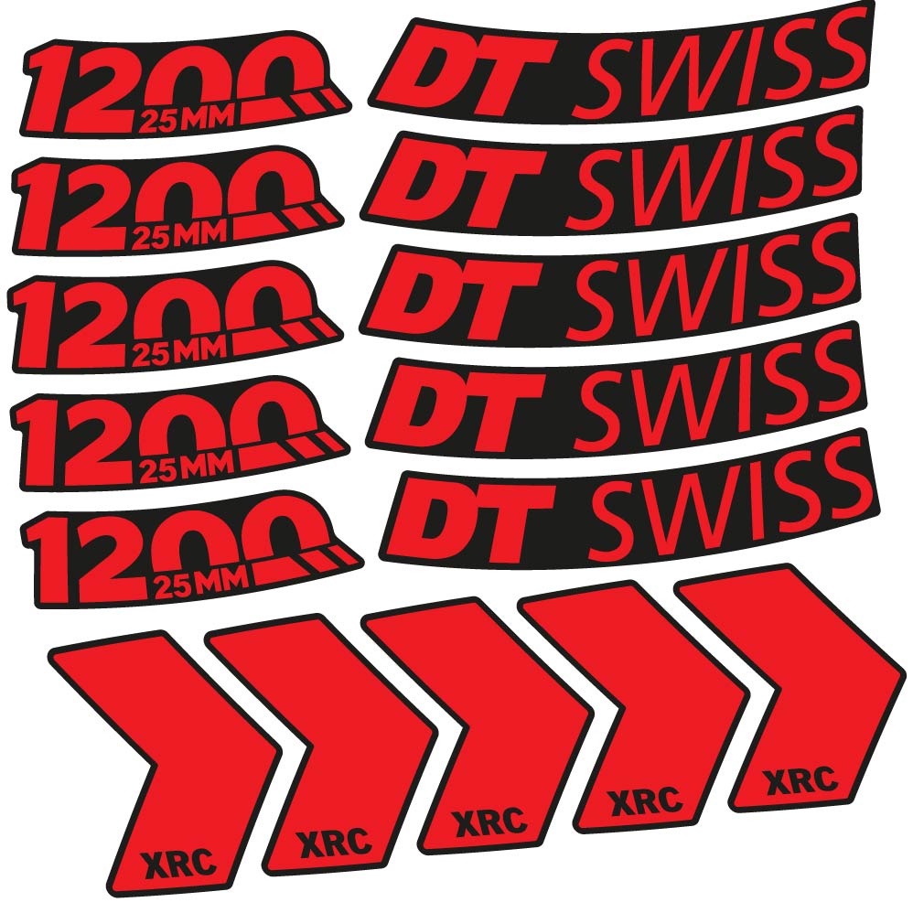 Stickers DT Swiss XRC 1200 25mm compatibles Autocollants roues VTT 29"