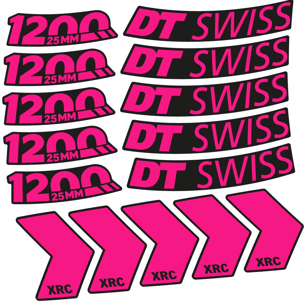 Stickers DT Swiss XRC 1200 25mm compatibles Autocollants roues VTT 29"