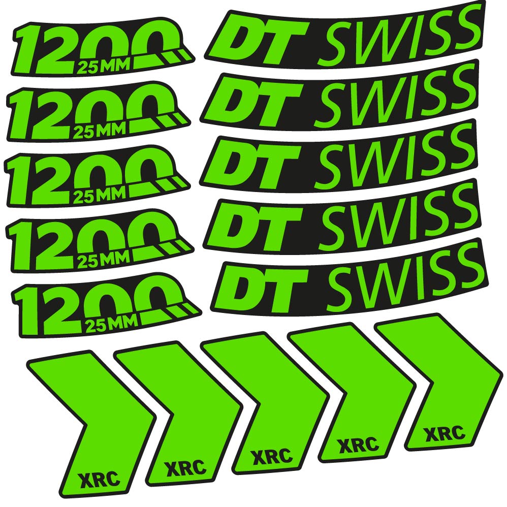 Stickers DT Swiss XRC 1200 25mm compatibles Autocollants roues VTT 29"