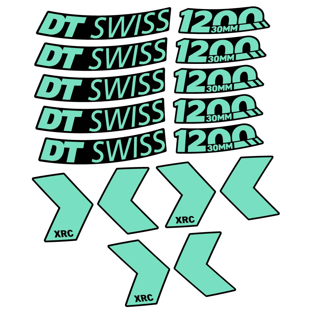 Stickers DT Swiss XRC 1200 30mm compatibles Autocollants roues VTT 29"
